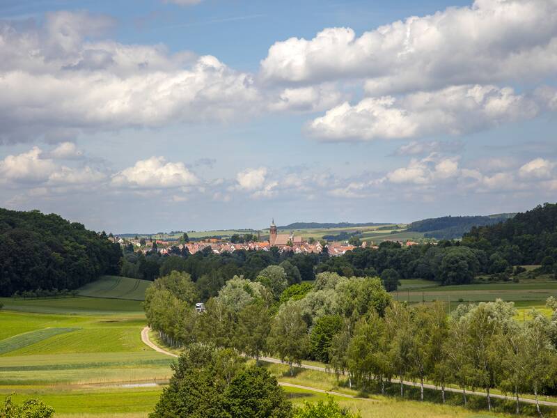 Blick auf  Weil der Stadt von Schafhausen