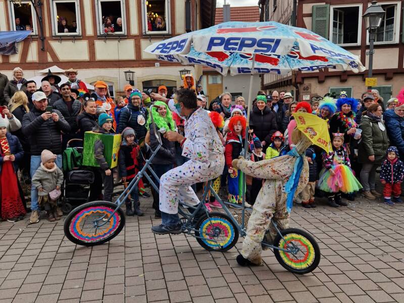 Fasnet Clown während dem Fasnetsumzug