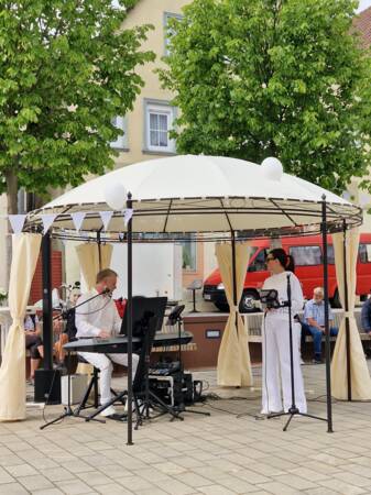 Band beim Dine en blanc