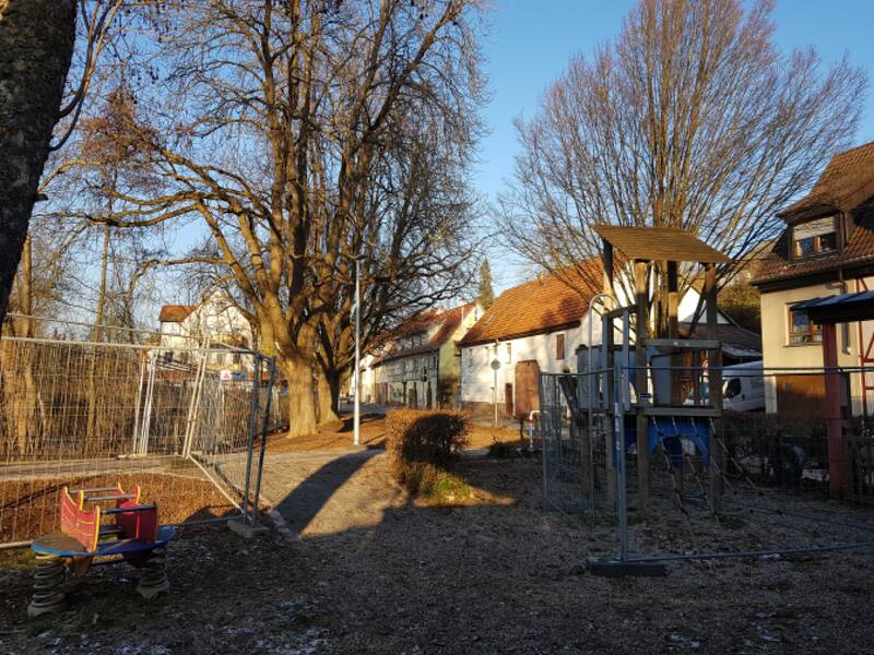 Der Spielplatz Brunnenstraße in Hausen.