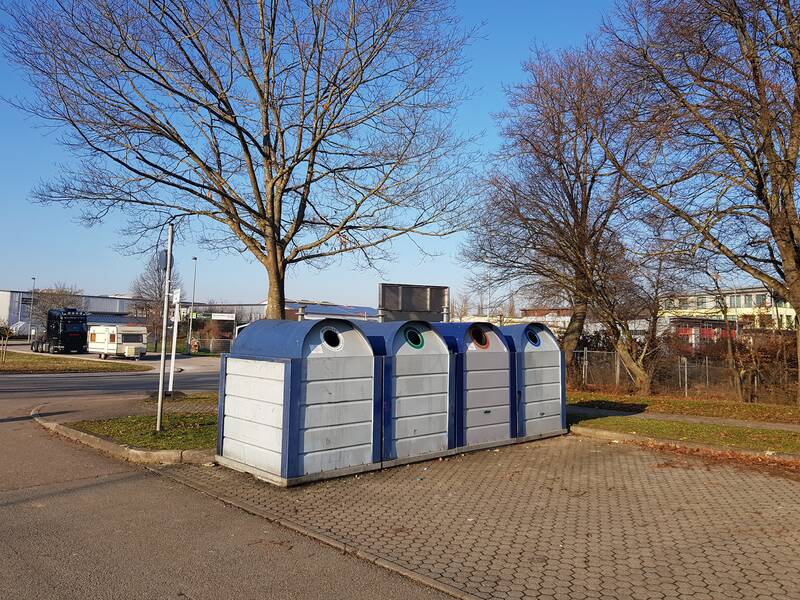 Der Containerstandort Festgelände in Merklingen.