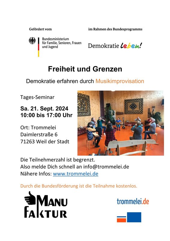 Veranstaltungsplakat für das Tages-Seminar im Rahmen der Vielfaltswochen