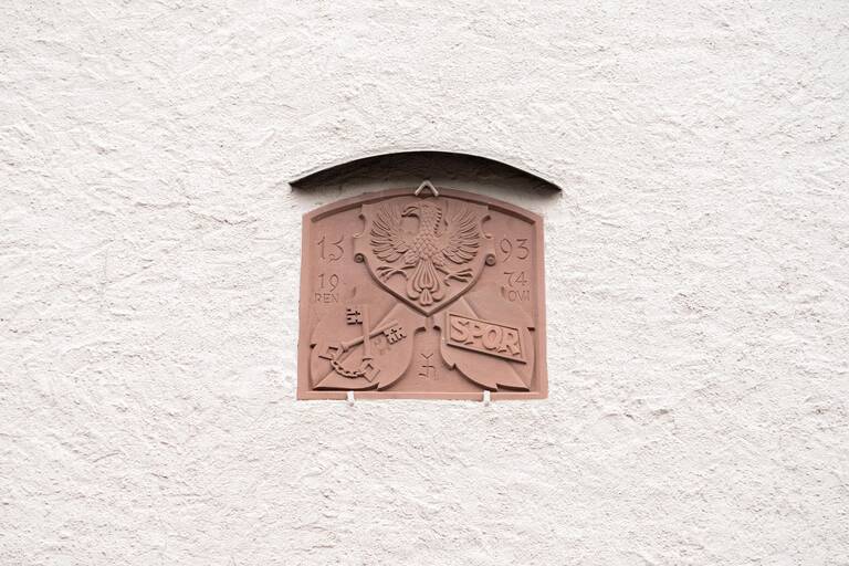 Ein Hauswappen.